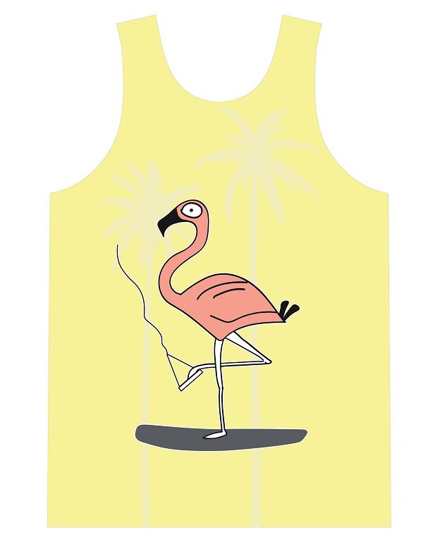 FLAMENELL DRES NA MÍRU - YELLOW