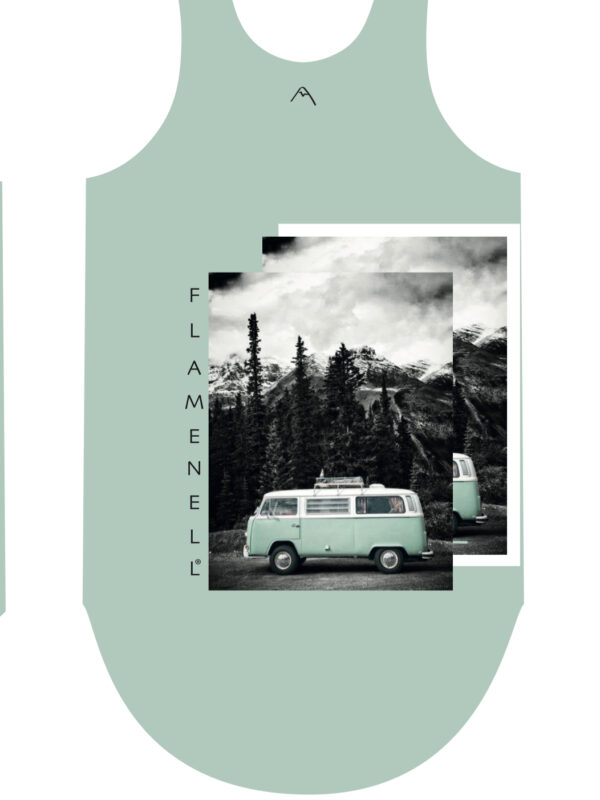 Flamenell dress powder mint- mountain trip