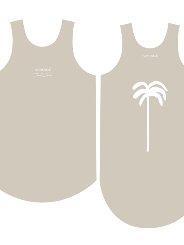 Flamenell dress beige - palm