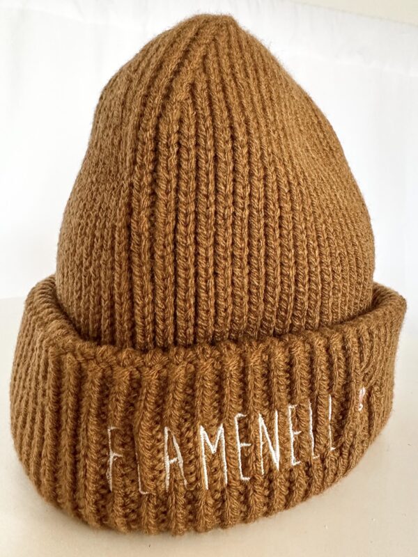 Ribbed beanie - chestnut flamingo
