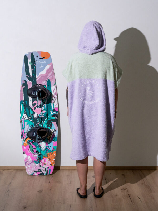 Flamenell poncho - Lila/green