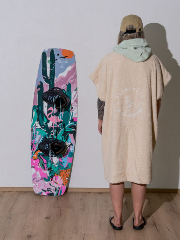Flamenell poncho - beige/green