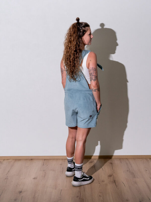 Cord dungarees short - Sky blur