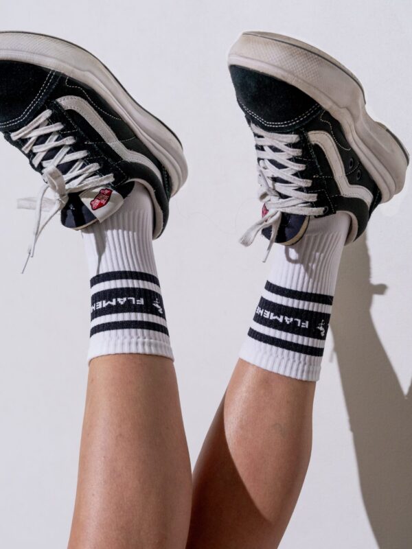 Flamenell socks - white/black