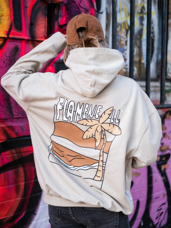 Vintage oversized hoodie beige - palm beach