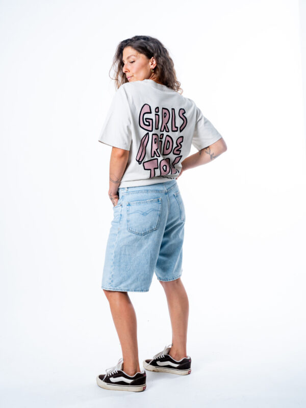Cream Girls ride too Tee