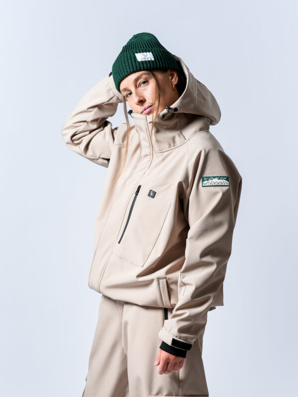 Baggy snow jacket zip - limestone