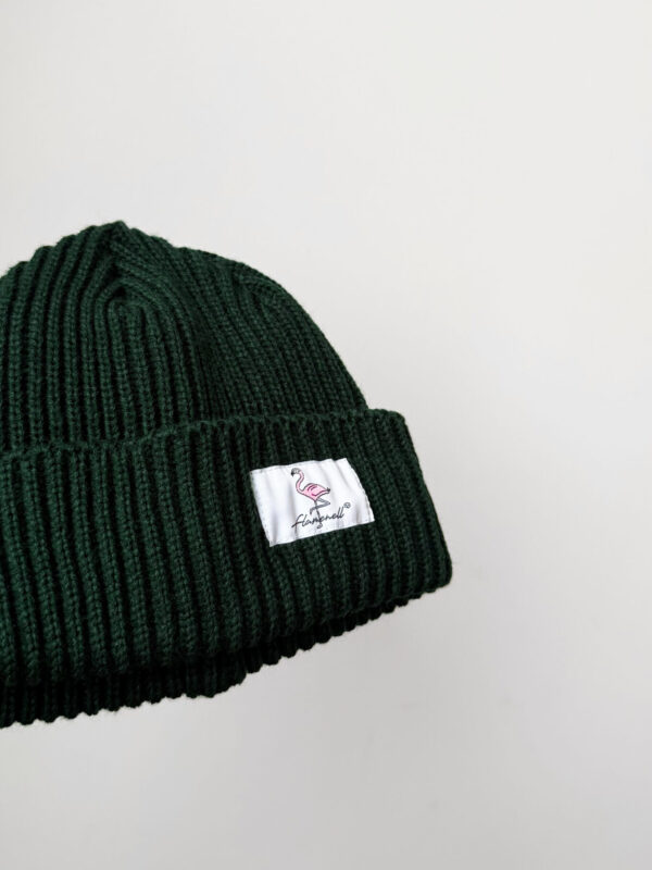 Ribbed Beanie Flamenell – Forest Pine