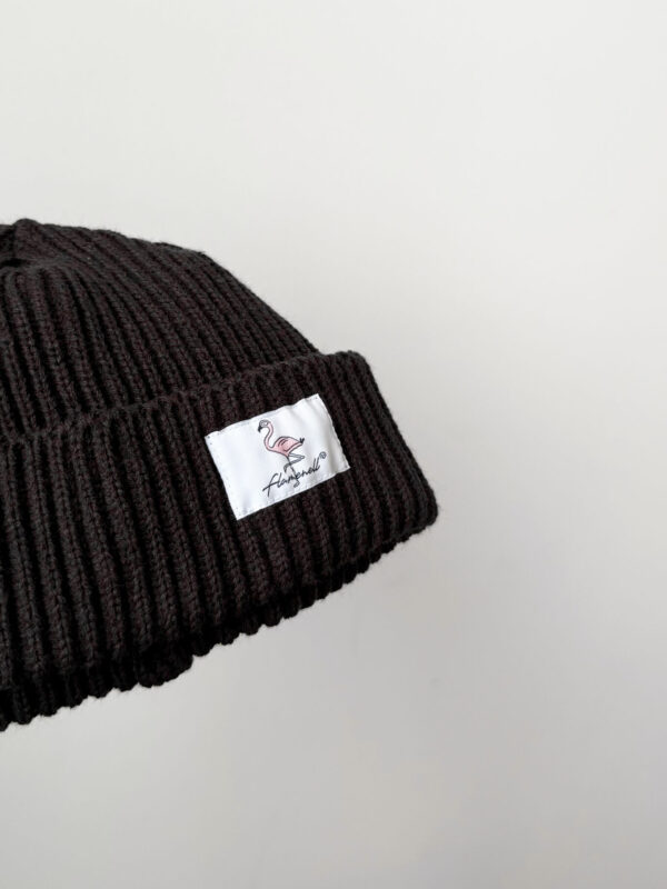 Ribbed Beanie Flamenell – Forest Bark