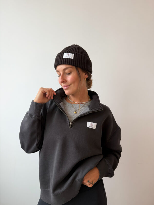 Ribbed Beanie Flamenell – Forest Bark